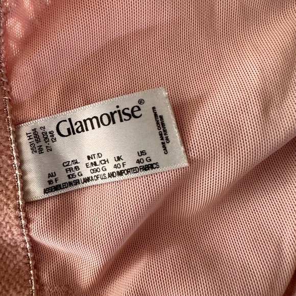 Pink Blush Front Clasp Bra by Glamorise with Racer Back - Picture 6 of 6